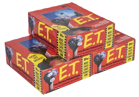 1982 Topps "E.T." Unopened Box Collection (3)